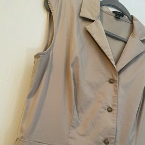 Ann Taylor Sleeveless Tan Dress